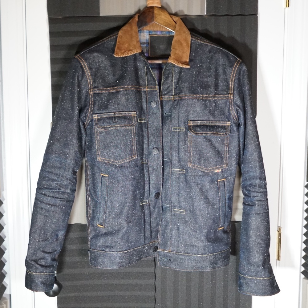Momotaro + Okayama Denim Frost Nep Selvedge Denim Jacket TRUCKER Japanese SM/MD